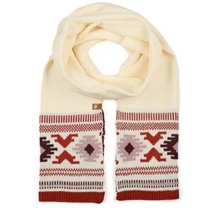 FRYE CLOUD DANCER SCARF SOUTHWESTERN DESIGN CREAM RUST NWOT